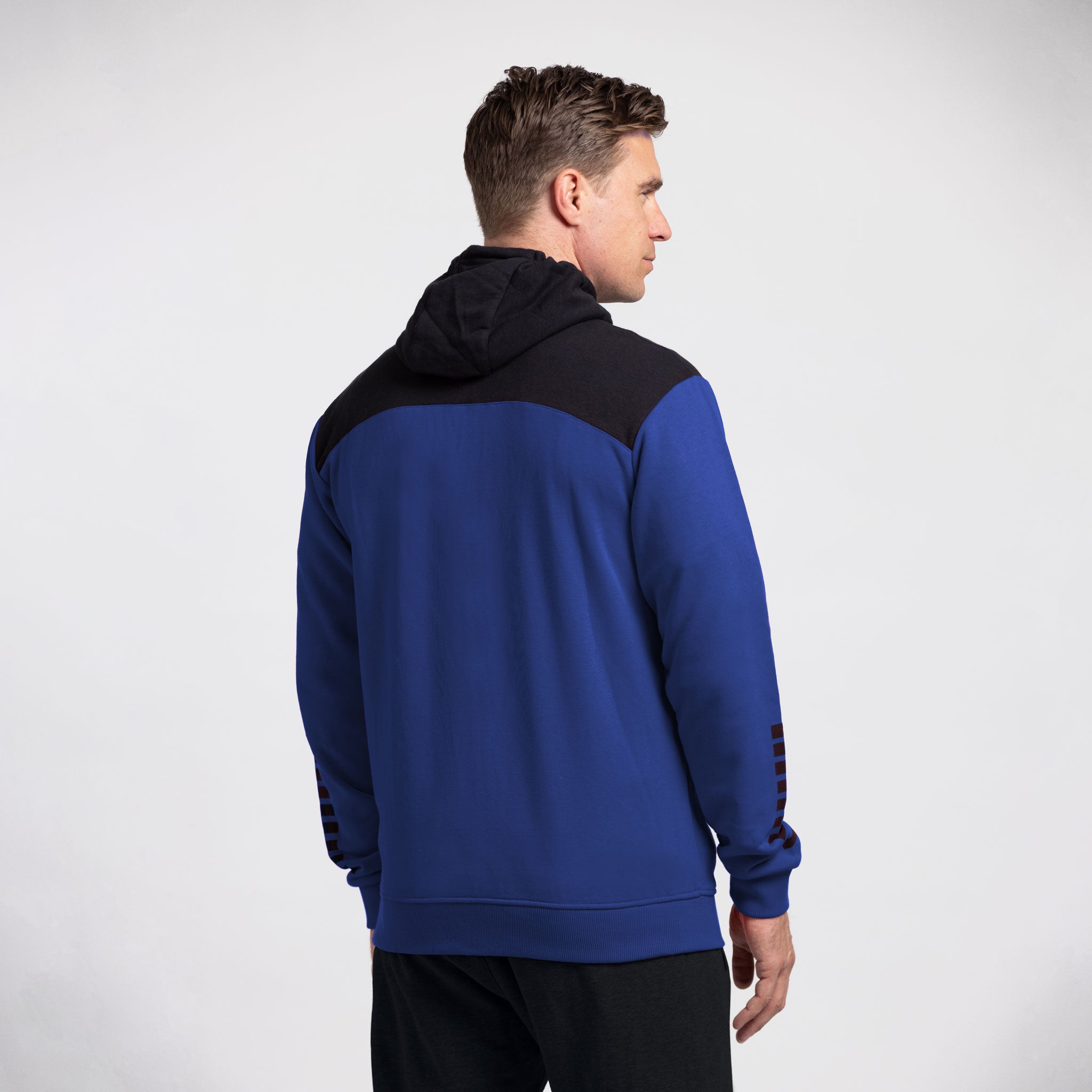 Oxford Kapuzen-Sweatjacke #colour_blau/schwarz #farbe_grau/schwarz
