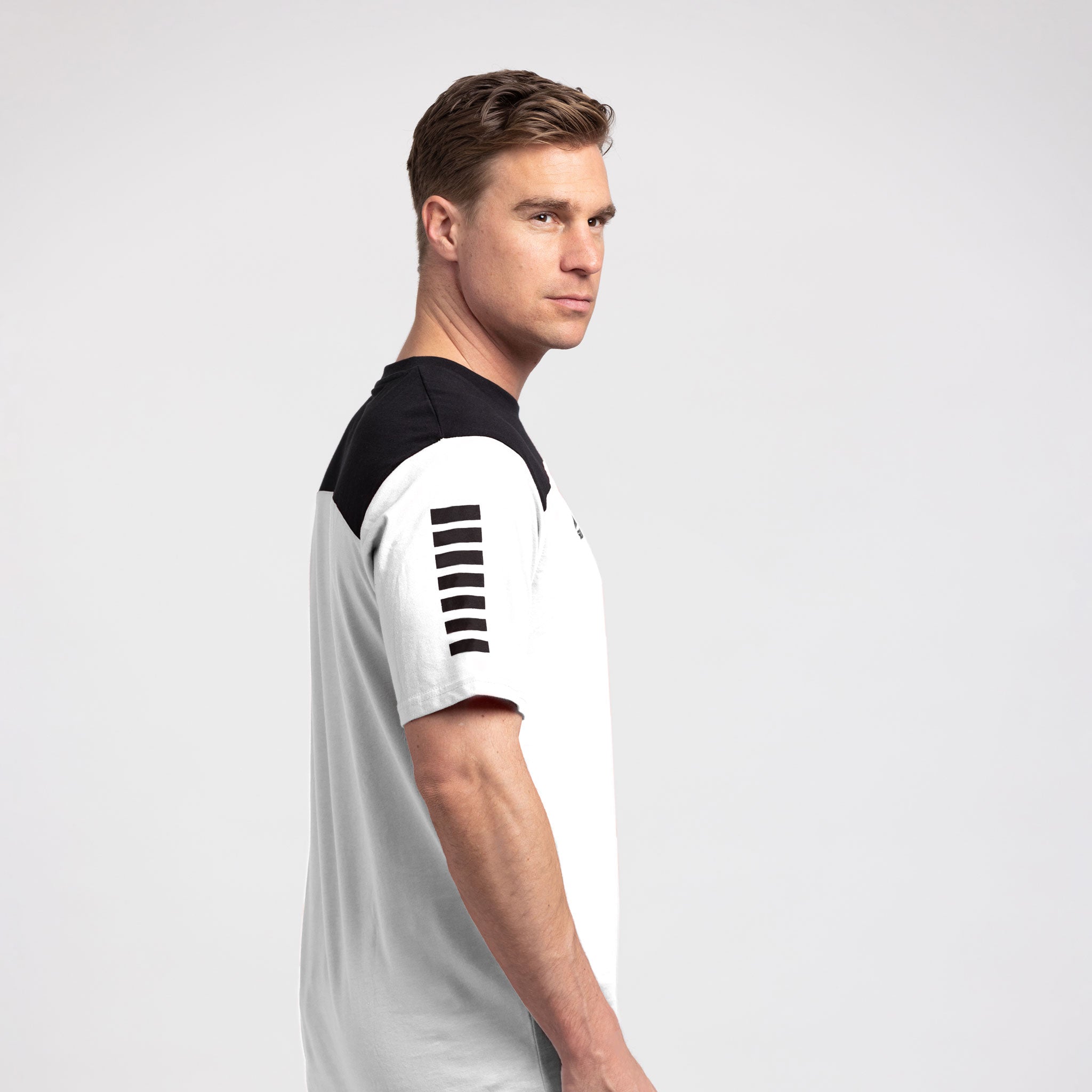 Oxford T-Shirt #colour_weiß/schwarz #farbe_grau/schwarz