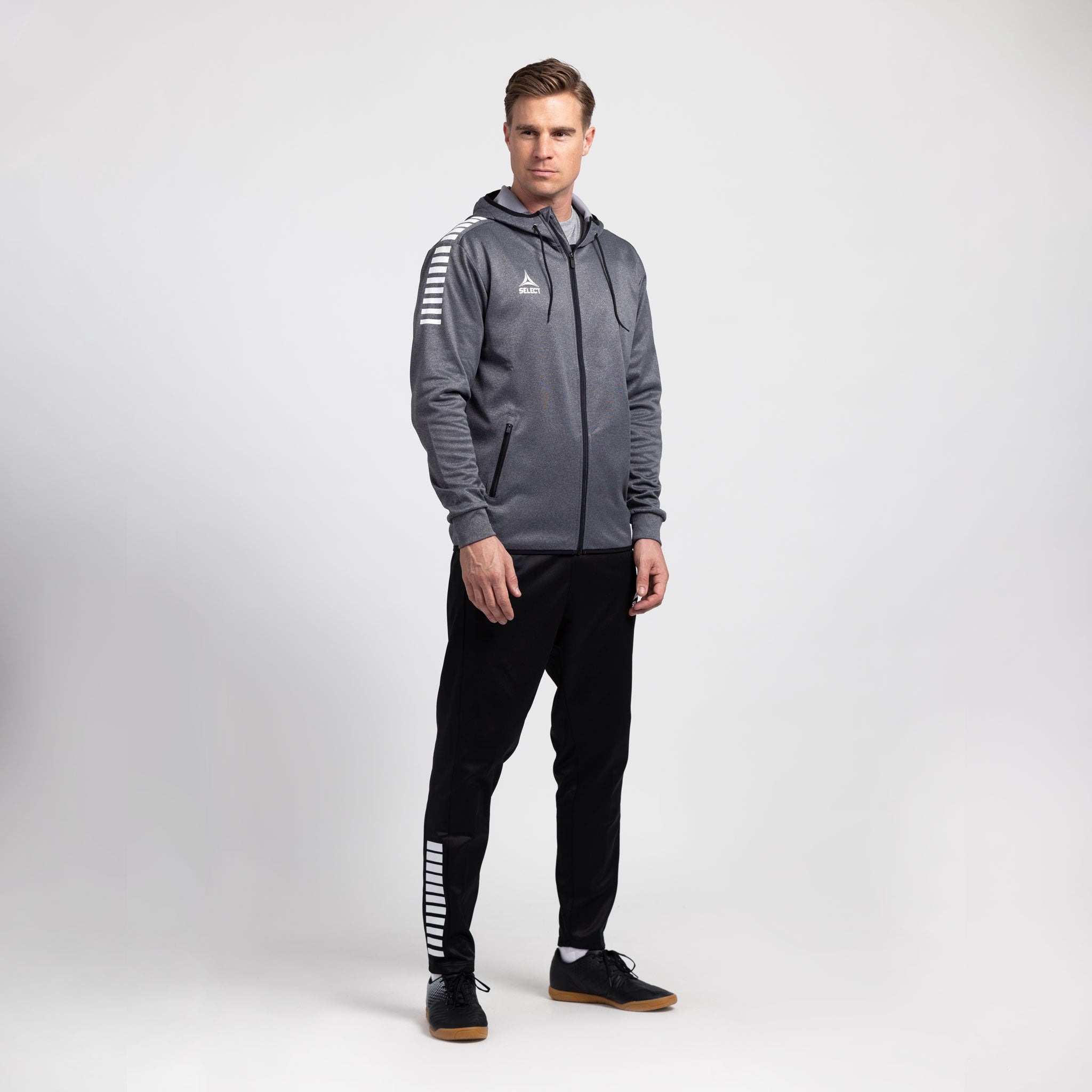 Monaco Kapuzenjacke #farbe_grau/weiß