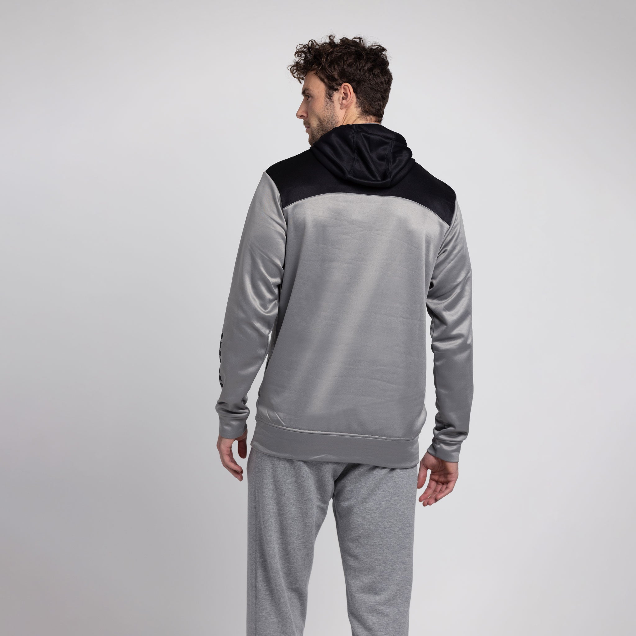 Oxford Kapuzenpulllover #colour_grau/schwarz #farbe_grau/schwarz