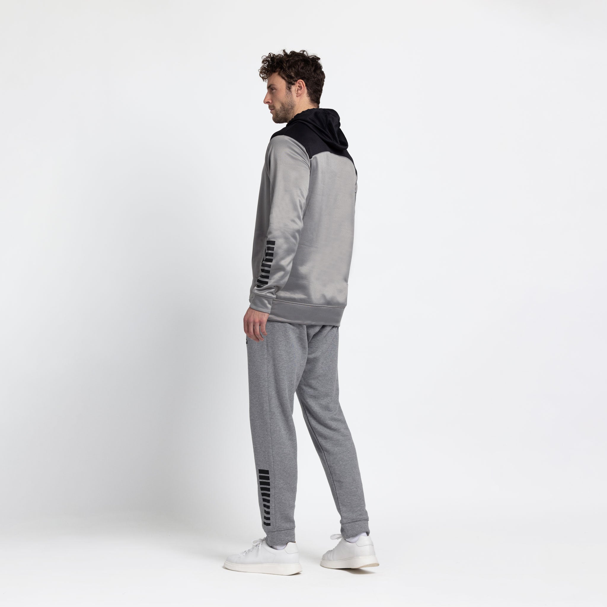 Oxford Kapuzenpulllover #colour_grau/schwarz #farbe_grau/schwarz