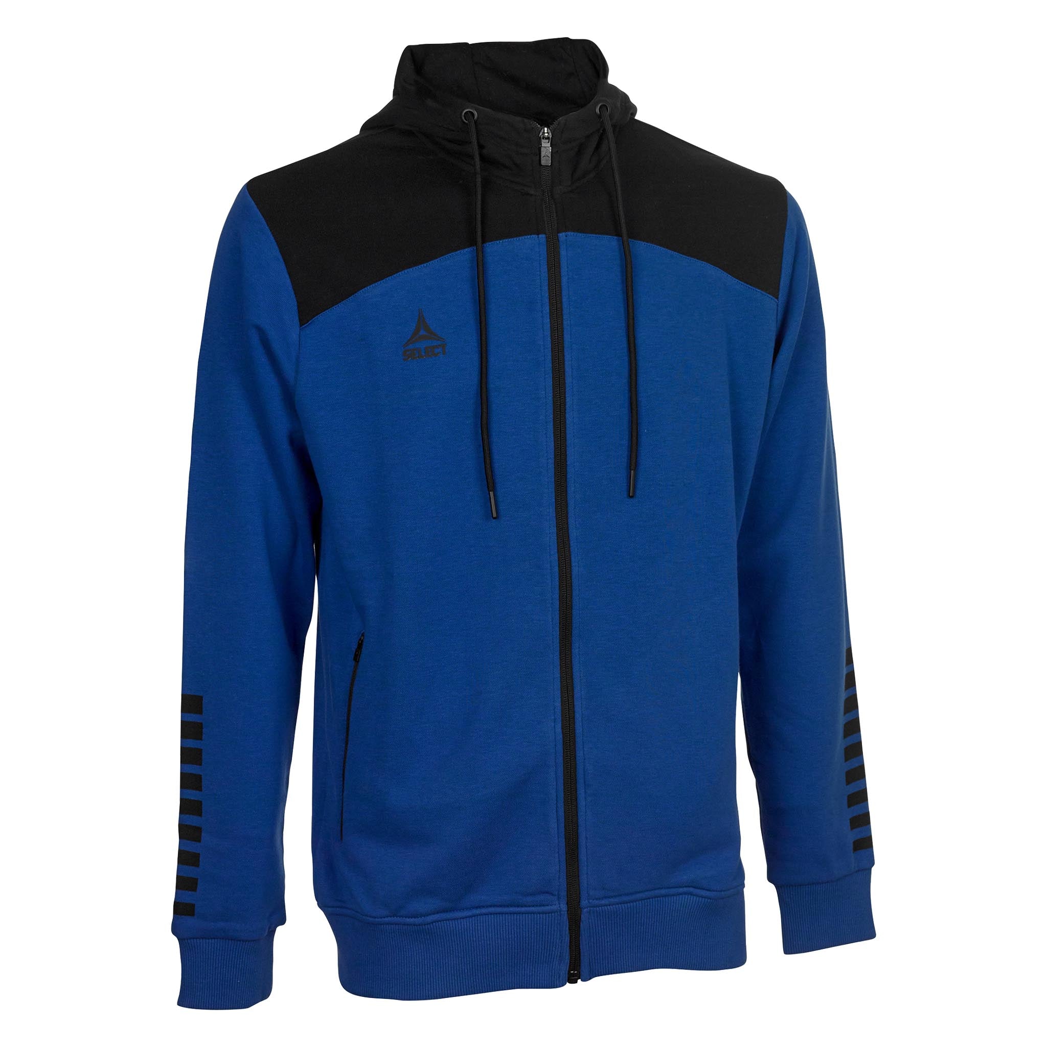Oxford Kapuzen-Sweatjacke #farbe_blau/schwarz