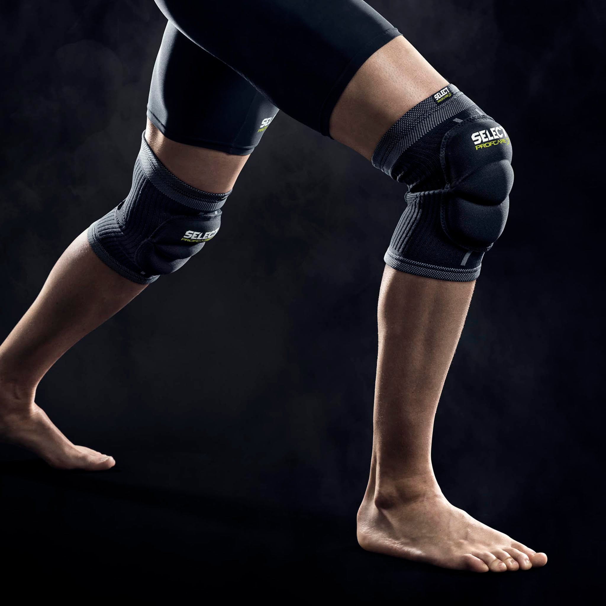 Elastische Kniebandage mit Polster #farbe_schwarz