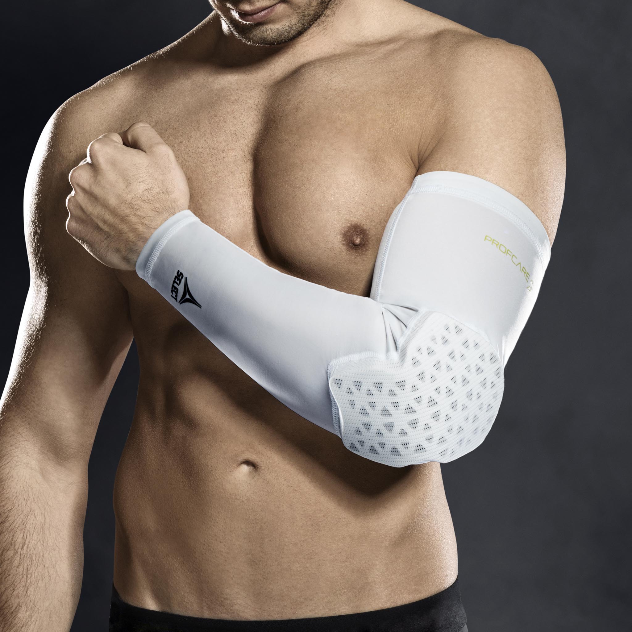 Kompressionsbandage Ellenbogen lang #farbe_weiß