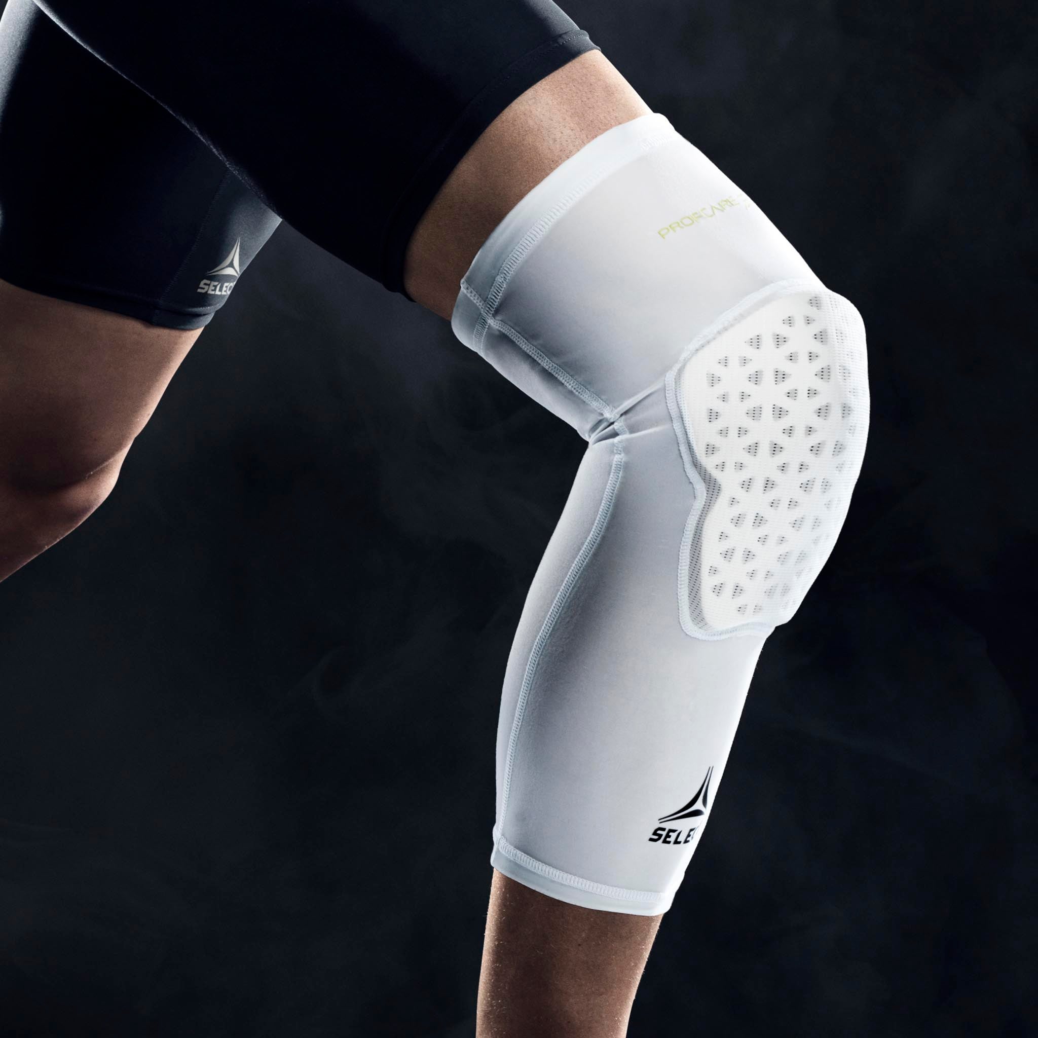 Kompressionsbandage Knie lang #farbe_weiß