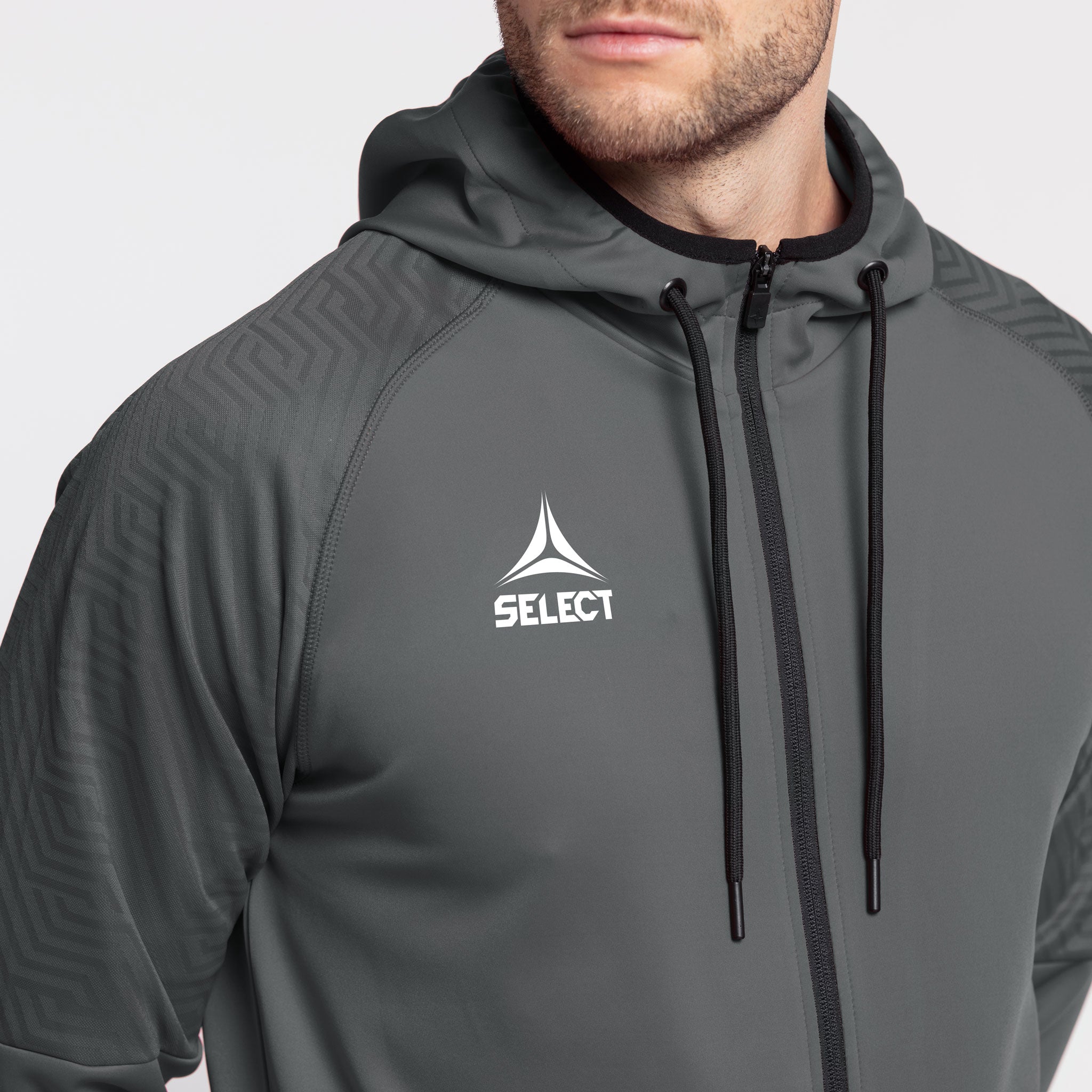 Monaco Kapuzenjacke v24 #colour_grau/weiß #farbe_grau/weiß