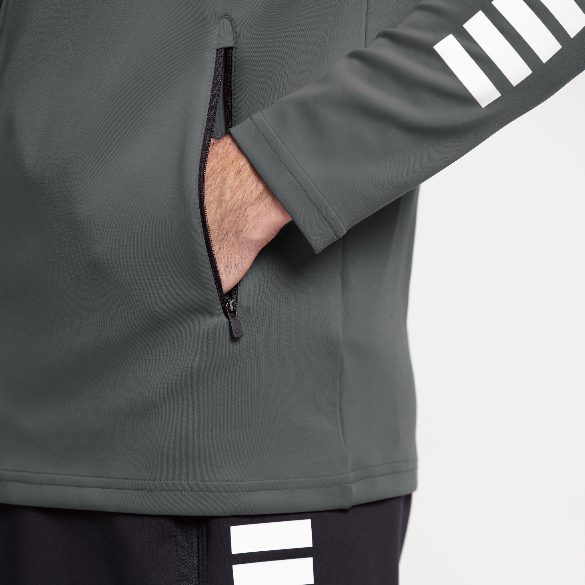 Monaco Kapuzenjacke v24 #colour_grau/weiß #farbe_grau/weiß