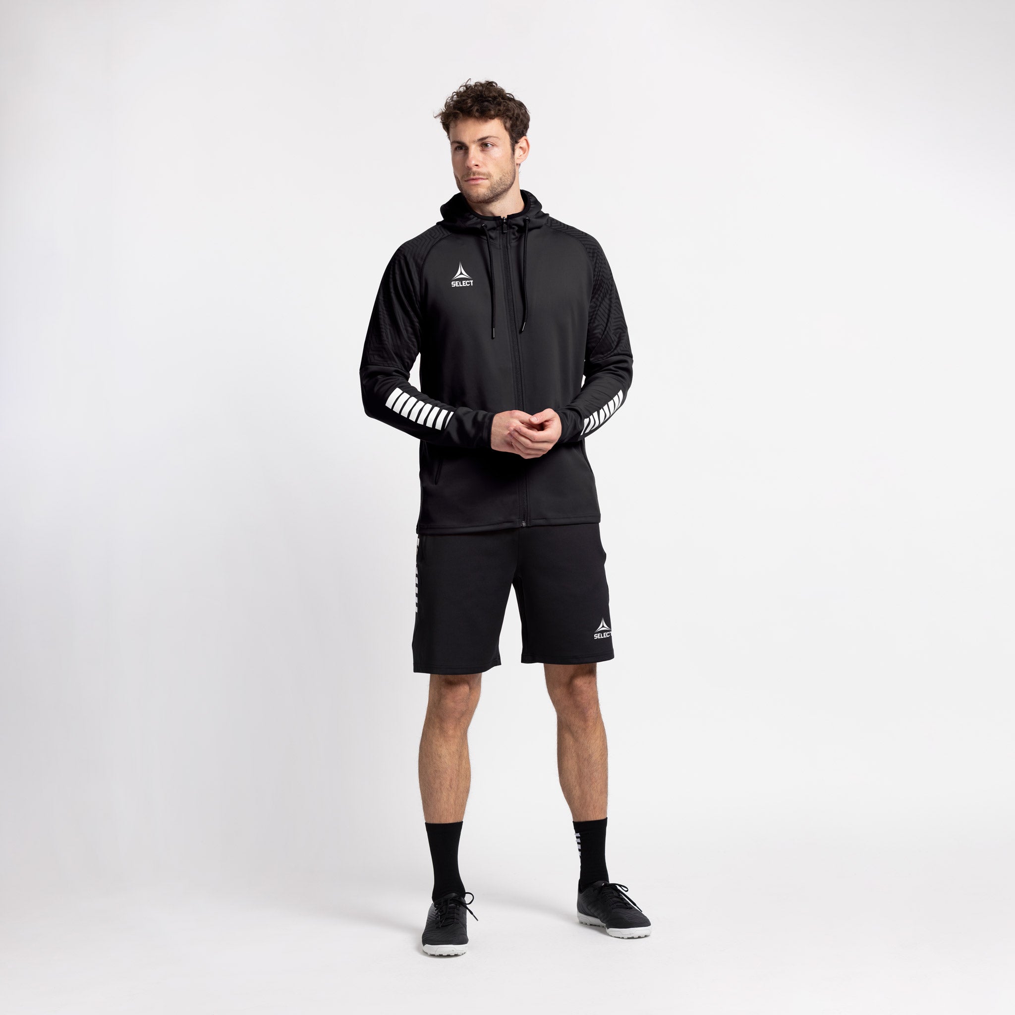 Monaco Kapuzenjacke v24 #colour_schwarz/weiß #farbe_schwarz/weiß